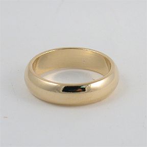 6MM 18k GOLD EP MENS WEDDING BAND ENGAGEMENT RING  