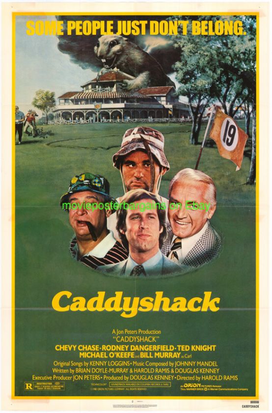 CADDYSHACK MOVIE POSTER FINE 27x41 GOLF CHEVY CHASE  