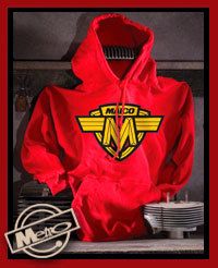 MAICO HOODIE SPYDER 490 AHRMA MOTO X VINTAGE XLARGE RED  