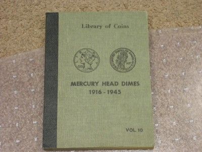   COINS 1916 1945 MERCURY DIME ALBUM VOL 10  NO COINS  ID#N719  