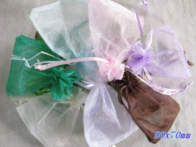 50pcs Sheer Mixed Organza wedding Jewelry packing favor gift bags 