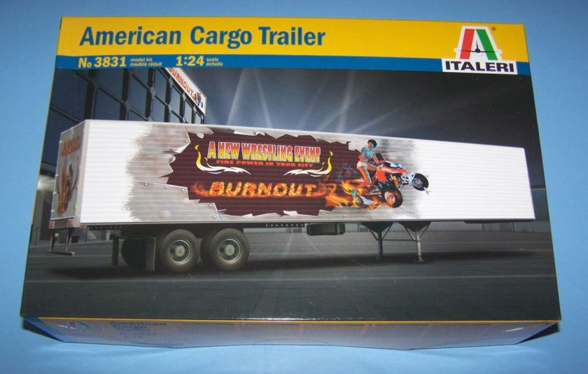 Italeri 124 Scale American Cargo Trailer Plastic Model Kit  
