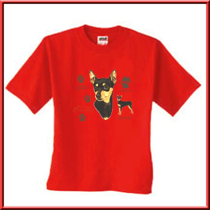 Miniature Pinscher Min Pin Dog Origin T Shirt S 2X,3X  