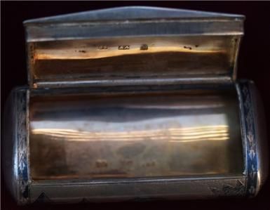   SILVER 84 CASE SNUFF BOX TOBACCO HUSSAR OFFICER DIPLOMAT SWORD  