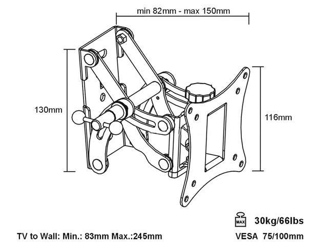 beyond the normal vesa range please make sure you televisions mounting 