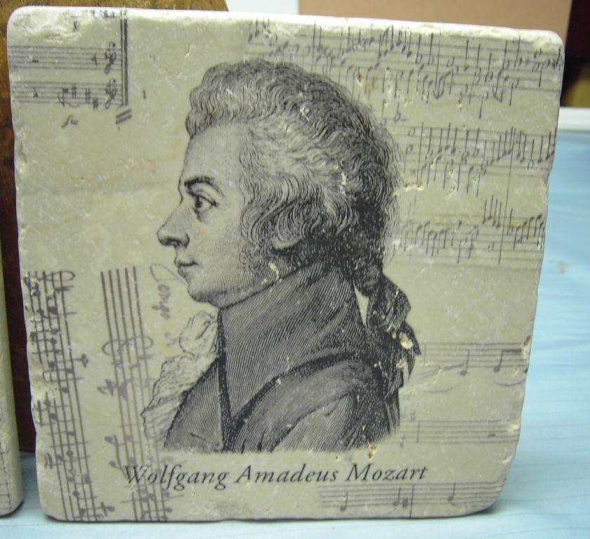 Beethovan & Mozart Two 8 Inch Wall Hanging Tiles  