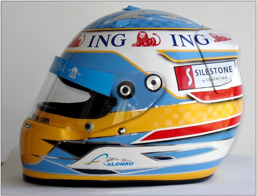 FERNANDO ALONSO 2008 F1 JAPANESE GP REPLICA HELMET 11  