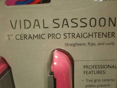 VIDAL SASSOON 1CERAMIC PRO HAIR STRAIGHTENER IRON VSST2547C 