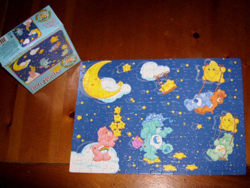 CARE BEARS glow in dark jigsaw puzzle Bedtime Cheer  