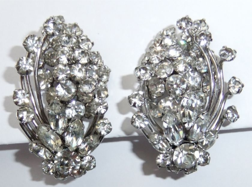   rhinestone ear climber earrings fabulous quality and construction