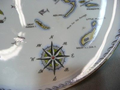 Vintage Gold Rim Freeport Bahamas Plate Wedgwood Tuscan  