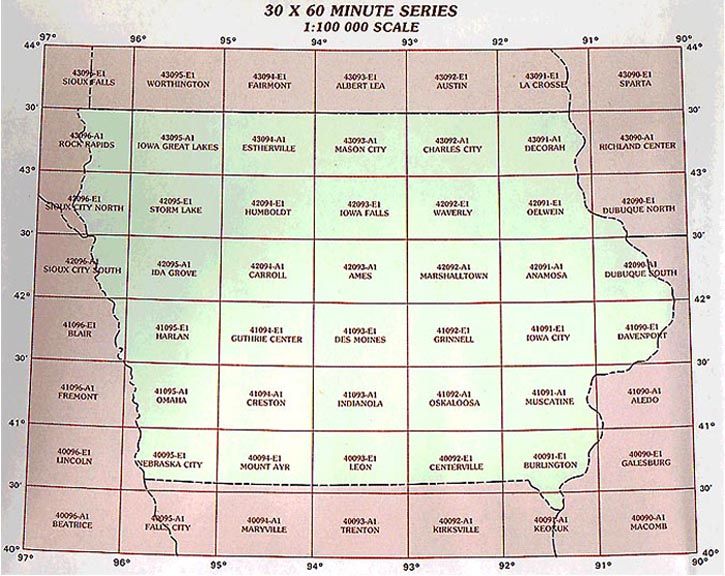 USGS 100K topo TOPOGRAPHIC camping MAP (2 CD) ia IOWA  