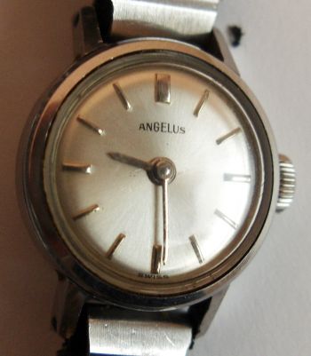 VINTAGE MECHANICAL SWISS ANGELUS LADIES WRISTWATCH rare  