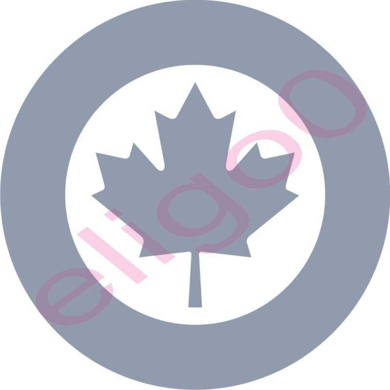 1x Canada RCAF Air force Roundel vinyl sticker decal gy  