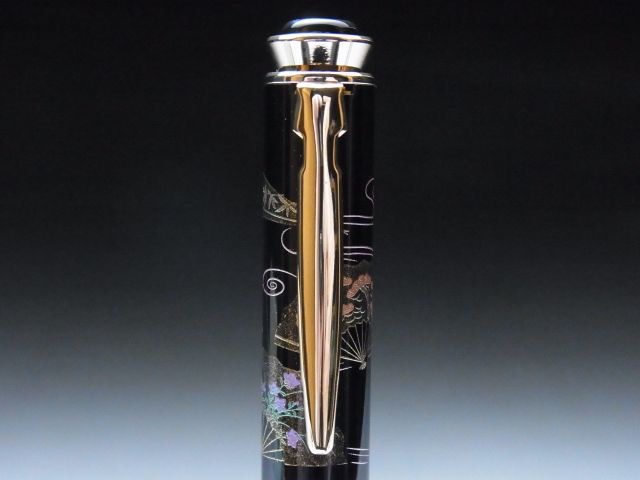 COOL J*apanese Urushi Lacquer Makie Fountain Pen Fan surface  