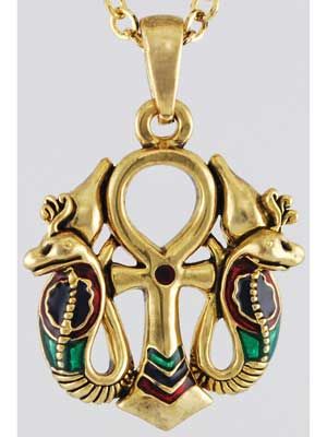 SERPENT ANKH PENDANT Wicca Pagan Egyptian  