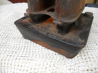 ANTIQUE KEROSENE SAD IRON HEATERWORKSSUMMER GIRLDOUBLEPAT.DEC26 