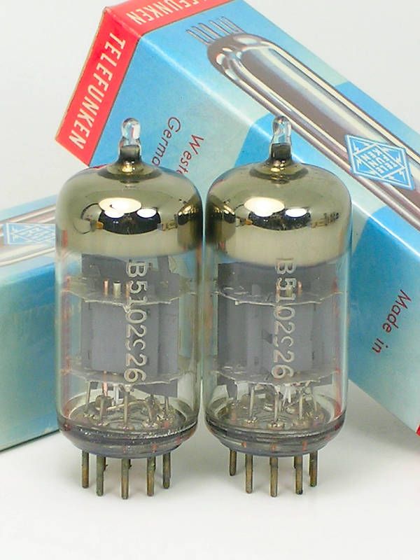 Telefunken ECC85 6AQ8 Balanced & Matched Platinum Pair mislabeled 6 