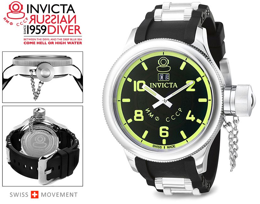 Invicta 4342 Quinotaur Russian Diver Swiss Made Watch  