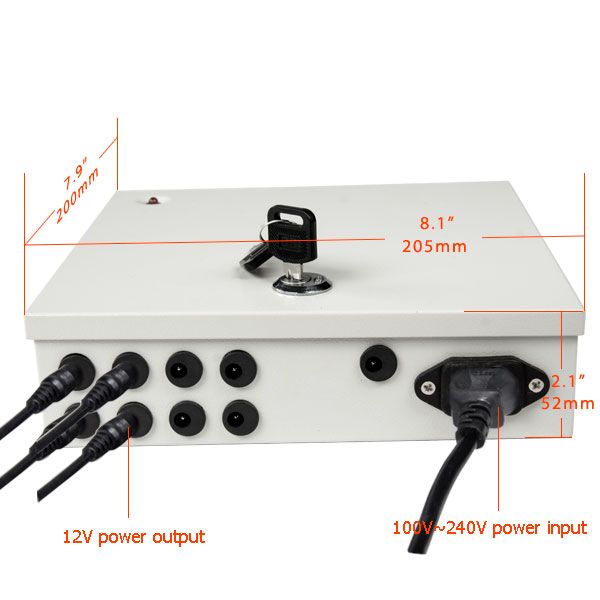 CH CCTV Security DVR System Power Supply Box 12V/5A  