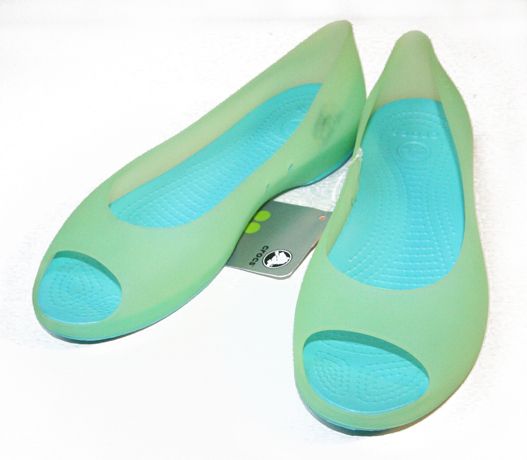 Crocs Carlie Flat Celery / Aqua Women 4 5 6 7 8 9 10 11  