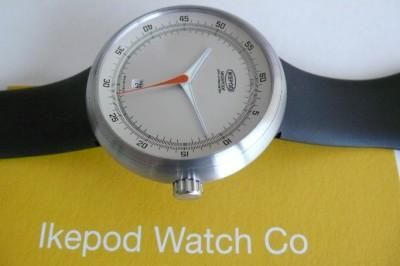 new ikepod megapode date silver dial marc newson design