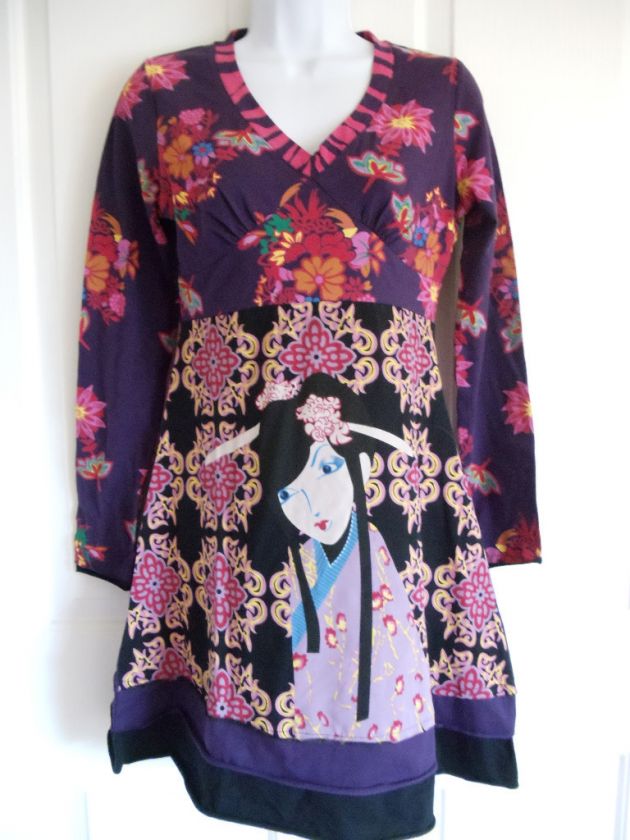 Bella Carra Designer Asian Inspired Geisha Women Boutique Dress S M L 