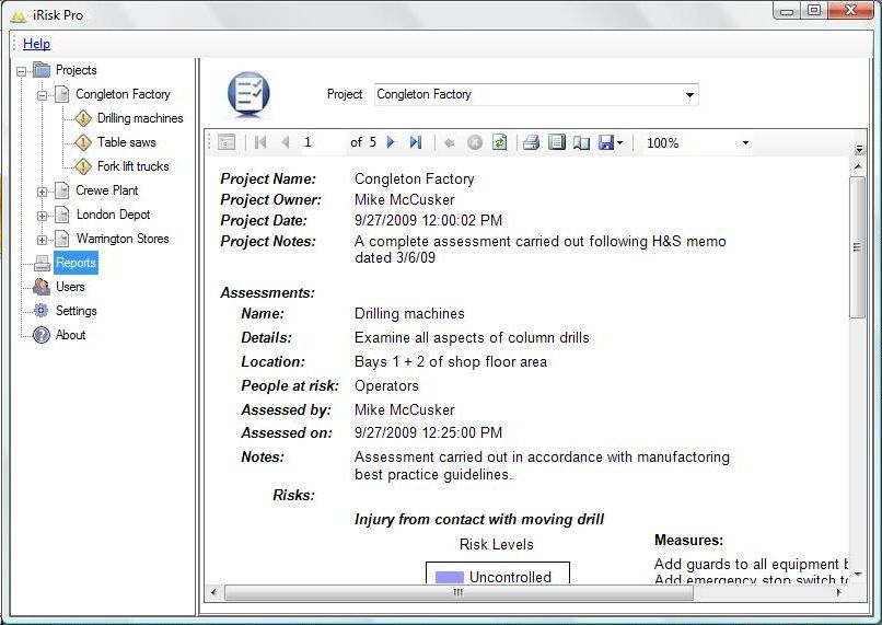 Risk Assessment/Management Software   Health and Safety  