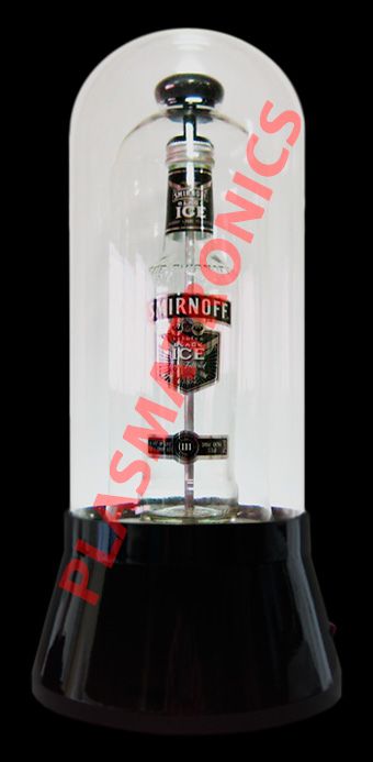 SMIRNOFF BLACK ICE GLASS BOTTLE UV LED PLASMA DOME LAMP  