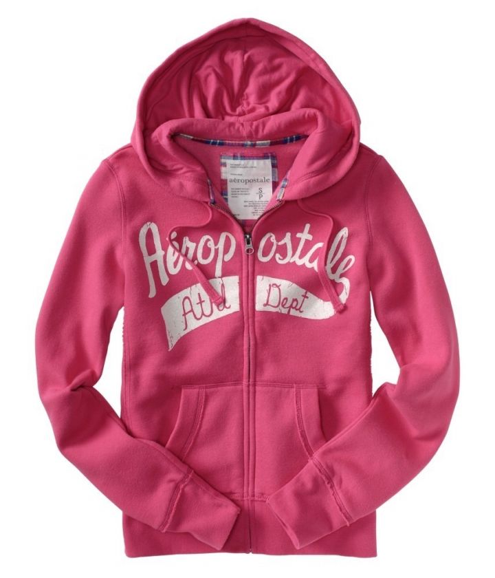 AEROPOSTALE Juniors NWT Glitter Athl. Dept. Logo Zip Hoodie 