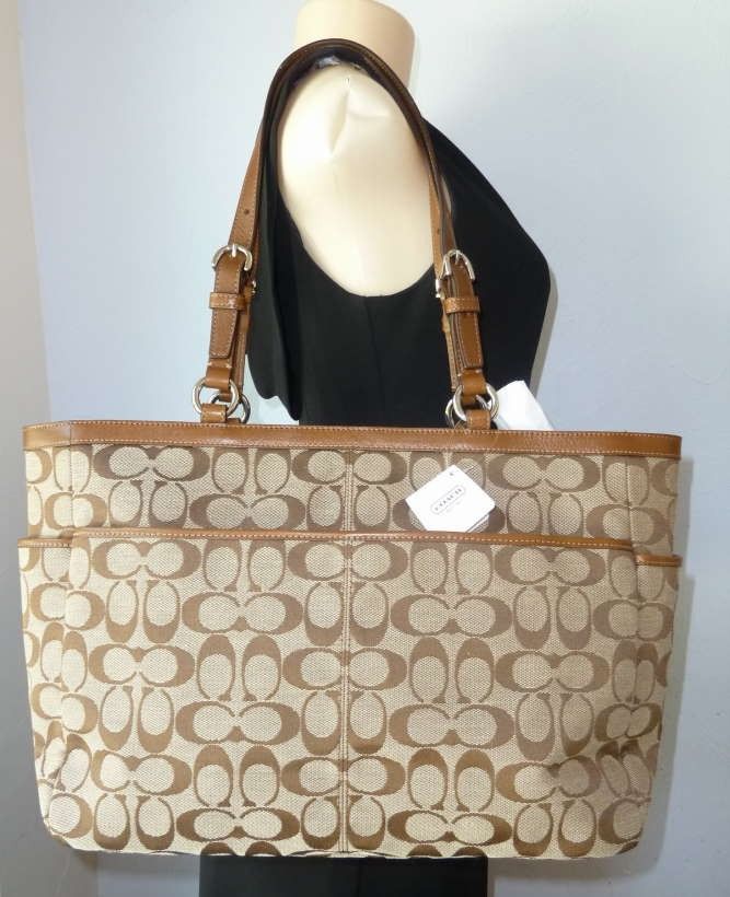 NWT COACH GALLERY SIGNATURE LARGE TOTE PURSE 17725  