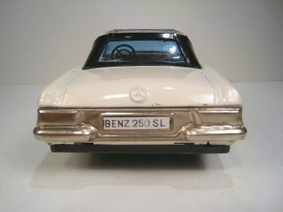   Tin Friction 1965 Mercedes Benz 250 SL Top Up Convertible 10 VG Cond