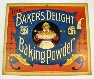 Old BLACK AMERICANA Bakers Delight Sign w/Price Dials  