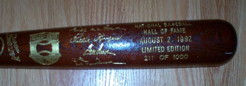 Tom Seaver Rollie Fingers HOF Induction Bat 211/1000  