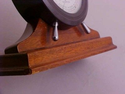 VINTAGE AIRGUIDE DESKTOP BAROMETER SHIPS WHEEL MARITIME  