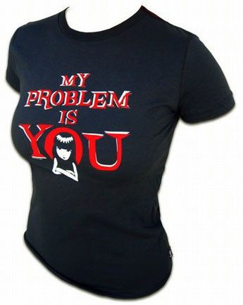 NWT Emily the Strange MY PROBLEM IS YOU Black T Shirt M  