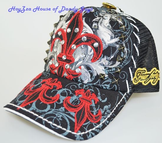 41(Four fortyone) Swarovski hat fleur de lis horse  