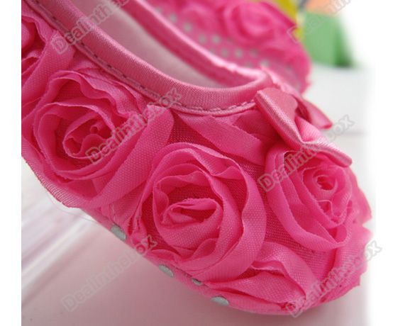Pink Mary Jane Infant Baby Shoes Girls Toddler dress soft sole Rose 