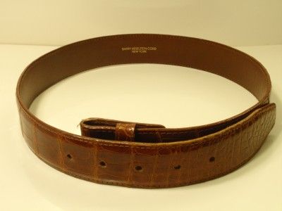 Barry Kieslstein Cord Brown Alligator belt  