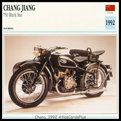 Card 1992 Chang Jiang 750 Black Star flat twin sidecar  