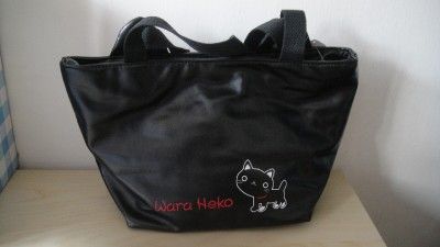 Japan Animal Farm Eco Shoulder bag Black Cat Bag Medium  