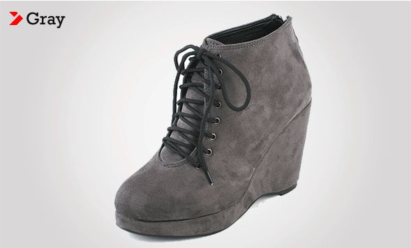   Shoes Fashion Suede Wedge Ankle Booties Kill High Heel Boots Platform