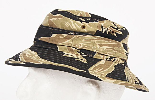 GOLDEN TIGER CAMO BOONIE CAP VIETNAM ERA ELITE FORCES  