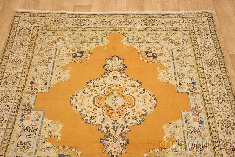 RARE ORANGE COLOR 6X9 TABRIZ PERSIAN ORIENTAL AREA RUG CARPET WOOL 