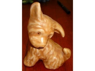 SylvaC Matte Beige Terrier Puppy Dog Figure  