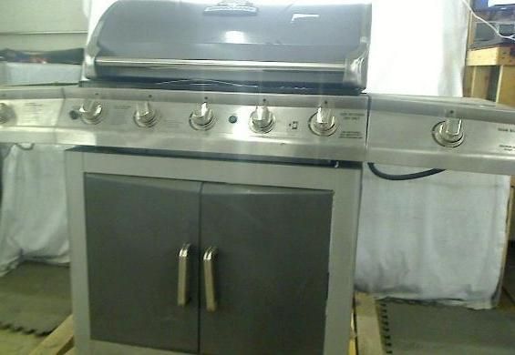 Brinkmann 5 Burner Gas Grill with Side and Sear Burner  