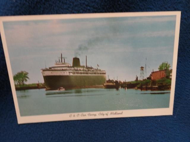 Car Ferry City of Midland (LU.23). Affiving at Ludington, Michigan 