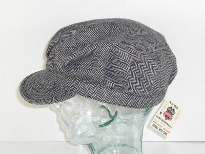 Lucky Brand Yorkshire Cabbie Black White Herringbone  