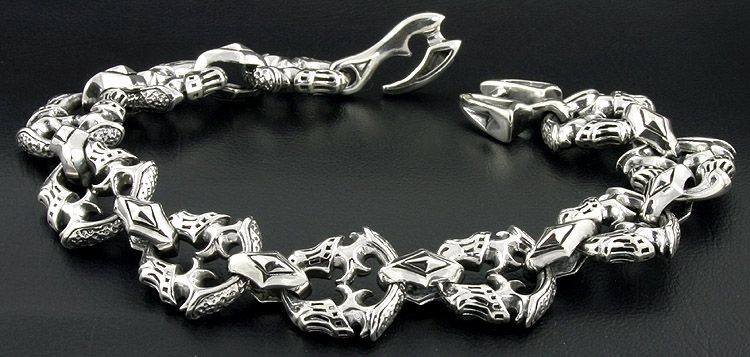 CUSTOM GALACTIC KNIGHT STERLING SILVER BRACELET 8.5  