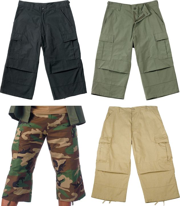 Military BDU Capri Rip Stop Fatigue Pants  